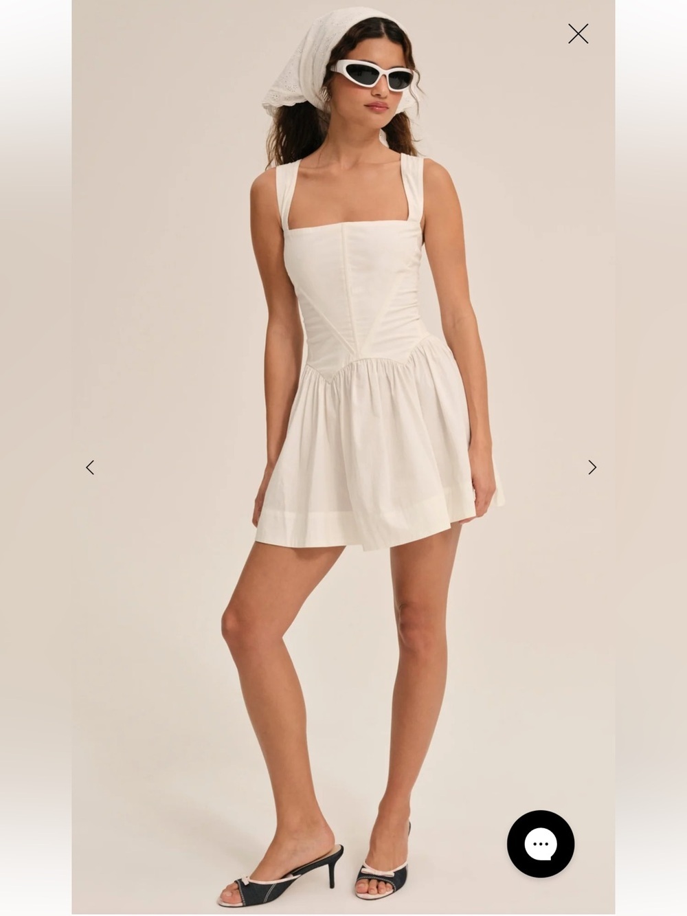For Love & Lemons Chloe Mini Dress - White